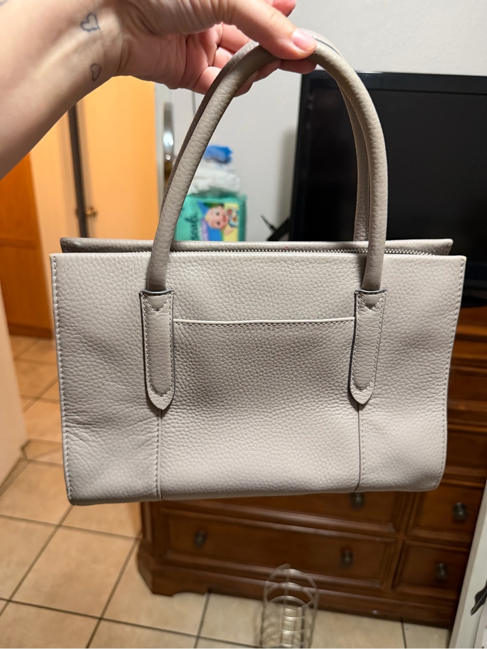 Radley London Pebbled Leather Tote Bag in Light Gray - Picture 2 of 8